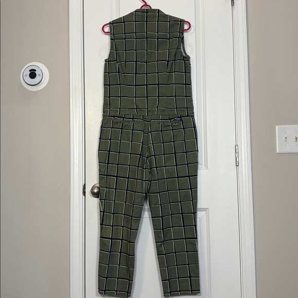 Wildfang windowpane jumpsuit green small - Picture 7 of 8